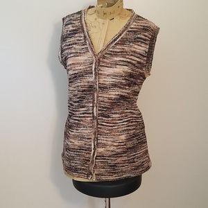 Brown Striped Cardigan